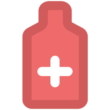 A medicine bottle bold line icon