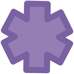 Star of life bold line icon