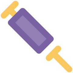 An injection syringe bold line icon design 