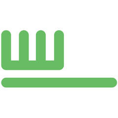 Toothbrush bold line icon design 
