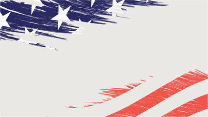 4th of july indenpendent day of united state background grunge style with american flag