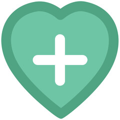 Heart stitches bold line icon