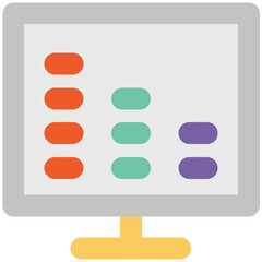 An lcd icon in line vector 