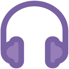 Icon of headphones in line editable design 