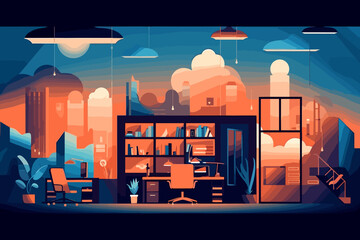 Offices Abstract Concept: Inspiring Illustrations for Professional Environments