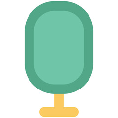Obraz premium Icon of microphone waves bold line design 