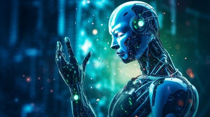 AI technology background, AIGC, cyber technology circuit, abstract tech, innovation future data, internet network, Ai big data, futuristic wifi connection 