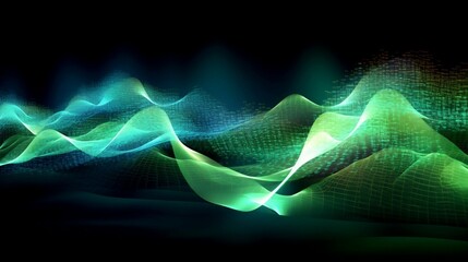 Digital blue wave abstract technology background, cyber technology circuit, abstract tech, innovation future data, internet network, Ai big data, futuristic wifi connection 