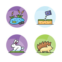 Check this beautifully designed spring vectors, farming, gardening and agriculture icons set