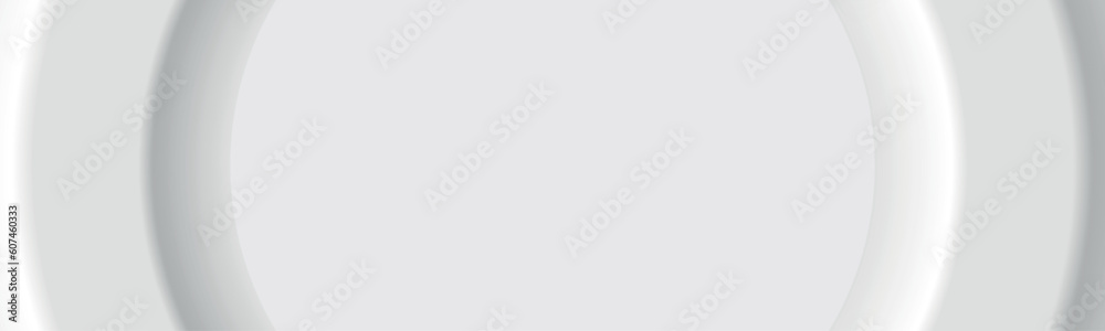 Poster abstract technology white and gray background with round circles design.