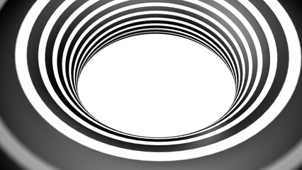 Obraz premium 3D Round abstract frame with transparent PNG background.