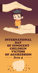 vector illustration of international day of innocent children victims of aggression