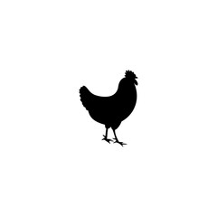 Chicken icon isolated on white