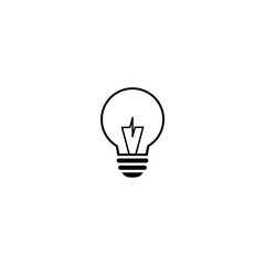  Lightbulb icon  isolated on white background