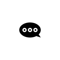Chat bubble icon  isolated on white background