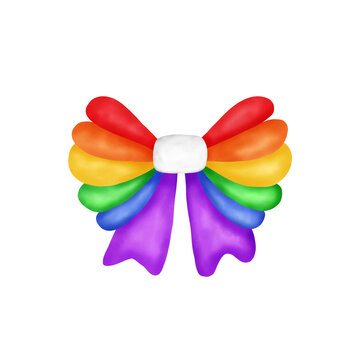 Rainbow Ribbon, Pride Month Illustration