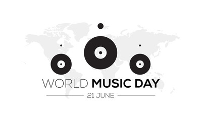 world music day icon vector, world music day background, 21 june world music day