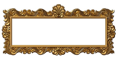 Classic golden frame baroque style cover postcard