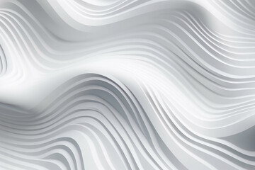 Obraz premium White stripe waves pattern futuristic background. 3d render illustration
