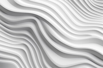 Obraz na płótnie Canvas White stripe waves pattern futuristic background. 3d render illustration