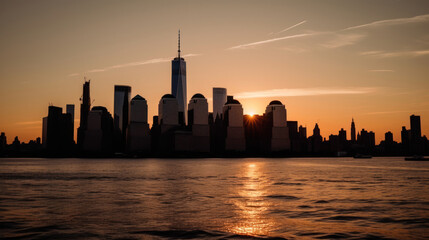 Obraz na płótnie Canvas New York City Skyline at Sunset