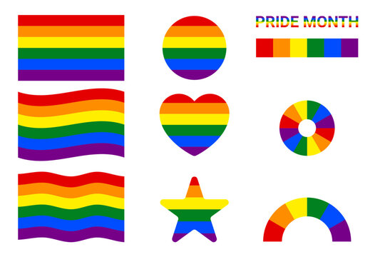 rainbow flag set pride month flags
LGTBTQIA
