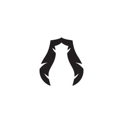 silhouette of a woman logo illustration.