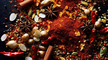 quality shot of a traditional spices, ai generative
