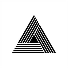 Triangle Icon Vector Illustration on white background. Flat and Trendy Sign Symbol. EPS 10