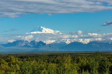 Denali / Mount McKinley snow covered mountain