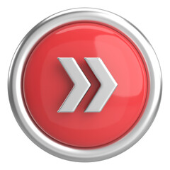 Next button. Continue button. 3D illustration.