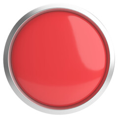 3D circle button. Empty button. 3D illustration.