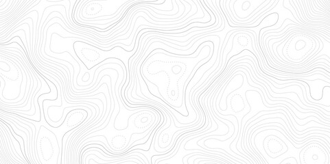 Abstract topographic wavy curve line background. Topography map pattern, Geographic curved relief. Topographic lines background. Vector illustration. - obrazy, fototapety, plakaty