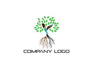 Vector abstract logo and branding tree logo design templates in trendy linear minimal style. Perfect logo for business related to industry. creative logo design vector template.