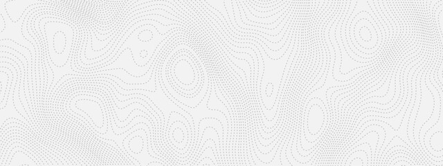 Black and white wavy paper curve relief abstract topographic map background. Geographic mountain relief. Topographic map lines, contour background. Abstract wave lines background.