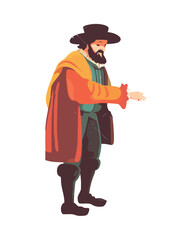 renaissance man wearing classic clothes