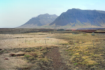Volcanic landscape of the west part of Iceland