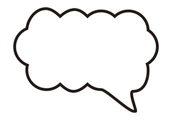 Icono negro de pensamiento en fondo blanco.