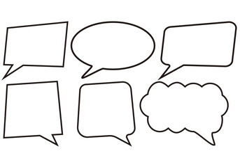 Hoja de icono de bocadillos vacío de hablar.