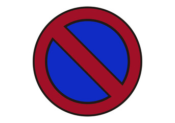 Icono de señal de prohibido en fondo blanco.