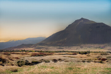 Volcanic landscape of the west part of Iceland