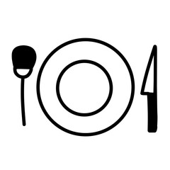 Wedding Doodle Icon. Hand drawn vector wedding symbols and signs on white background