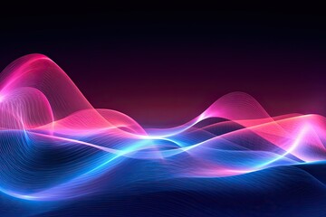 Audio digital sound wave purple pink and blue Made with Generative AI Background