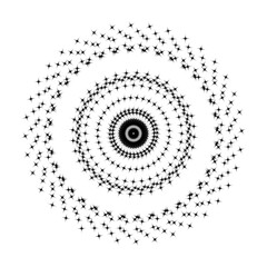 Black and white circle line illustration no. 100