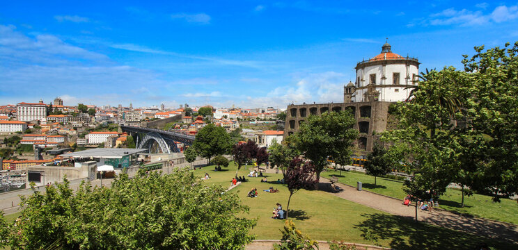 View of Porto (Portugal) from Jardim do Morro, Vila Nova de Gaia