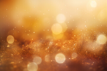 Fototapeta na wymiar Golden glitter and shiny sparkle background. Generative AI
