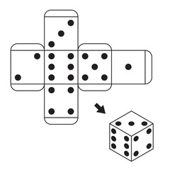 Vector Illustration Of Dice Template