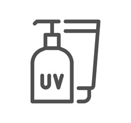 Obraz premium Travel and vacation related icon outline and linear vector.