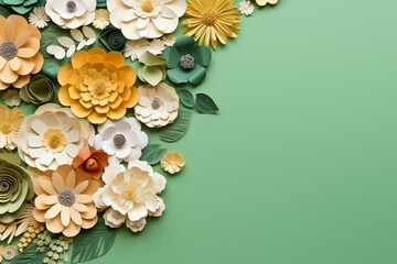 Floral Arrangement made of Paper. Generative ai