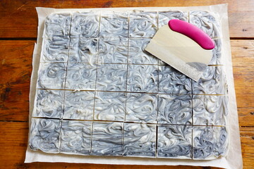 Making and Cutting of homemade cold process soap